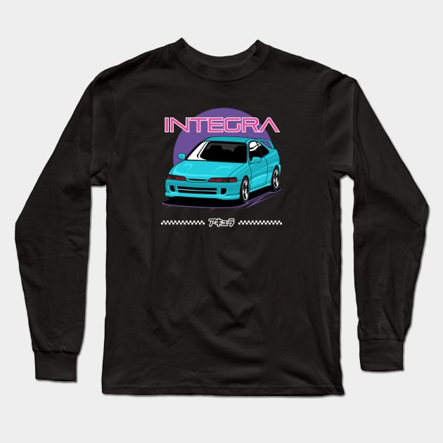 Integra Classic JDM Cars Long Sleeve T-Shirt by masjestudio